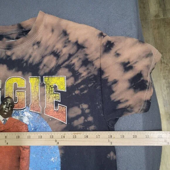 The Notorius B.I.G. Biggie Smalls Graphic Tie Dye T Shirt SZ MD brown rap music - Picture 5 of 6